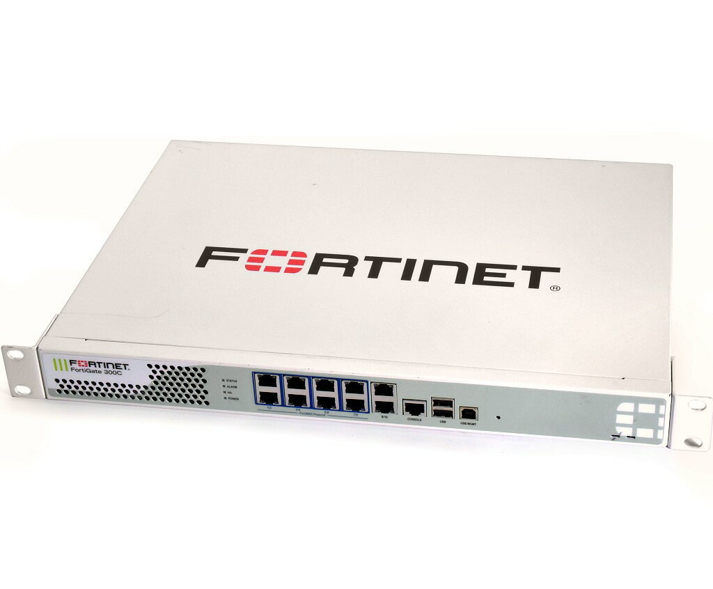 Fortinet FortiGate-300C Ver.5.2.11 build0754 170421 (GA) ラッキングブラケット装着済 各種ライセンス期限切れ 設定初期化済 【中古】【20220125】