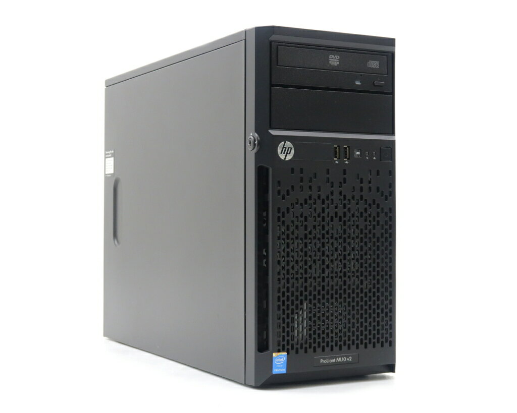 hp ProLiant ML10 v2 Pentium G3240 3.1GHz 8GB 1TBx2台 SATA3.5インチ/RAID1構成 DVD-ROM SmartArray B120i 【中古】【20220210】