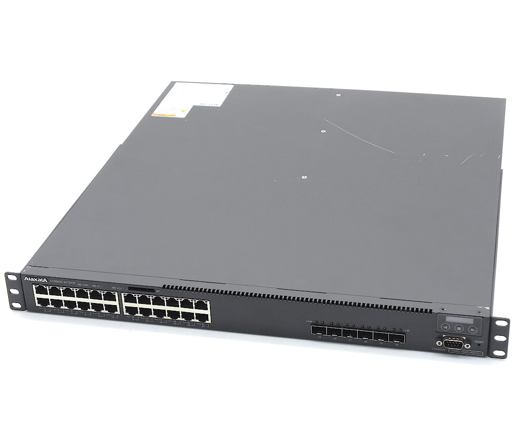 Alaxala AX3650S-24T6XW (AX-3650-24T6XW-A) アドバンストモデル 24ポート1000BASE-T 6ポート10GbE SFP+ L3スイッチ Ver.11.14.E 小難 【中古】【20230404】