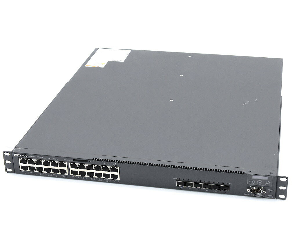 Alaxala AX3650S-24T6XW (AX-3650-24T6XW-A) アドバンストモデル 24ポート1000BASE-T 6ポート10GbE SFP+ L3スイッチ Ver.11.14.E 小難 【中古】【20230404】