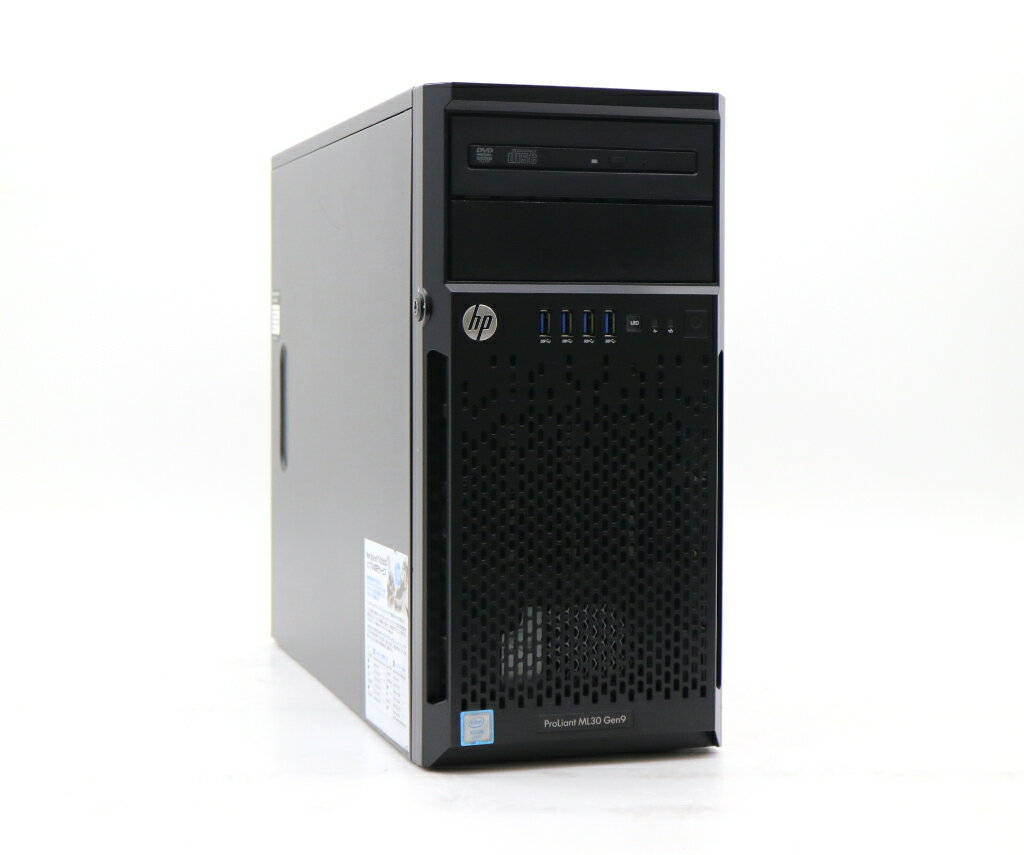 hp ProLiant ML30 Gen9 Xeon E3-1240 v5 3.5GHz 8GB 2TBx2台 NAS用SATA3.5インチ/RAID1構成 DVD+-RW AC*2 SmartArray P440 小難 【中古】【20230915】