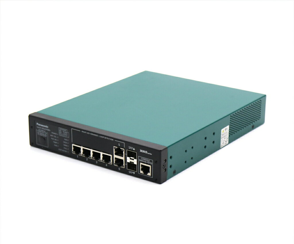 Panasonic Switch-M5eGPWR+ 6ポート1000BASE-T PoE+対応 2ポート1000BASE-T L2スイッチ VLAN等対応 設定初期化済 【中古】【20240117】