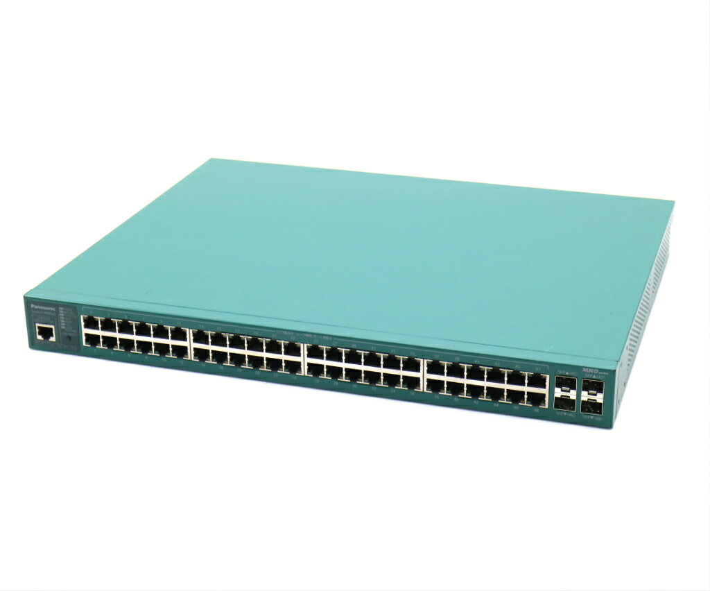 Panasonic Switch-M48eG 48ポート1000BASE-T(うち4ポートSFP共用)L2インテリジェントスイッチ VLAN等対応 設定初期化済 【中古】【20231227】