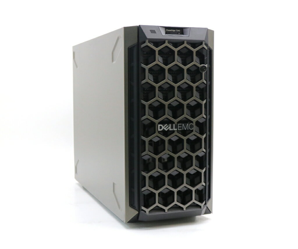 DELL PowerEdge T340 Xeon E-2124 3.3GHz 16GB 1TBx2台(SAS2.5インチ/12Gbps/RAID1構成) DVD-ROM PERC H330 