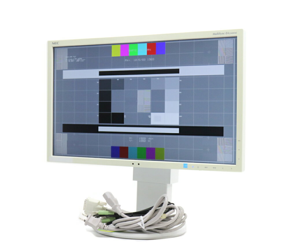 【並品】NEC MultiSync EA224WMi 21.5インチ非光沢IPSパネル フルHD 1920x1080ドット HDMI/DisplayPort/DVI-D/アナログRGB入力 【中古】【20240222】