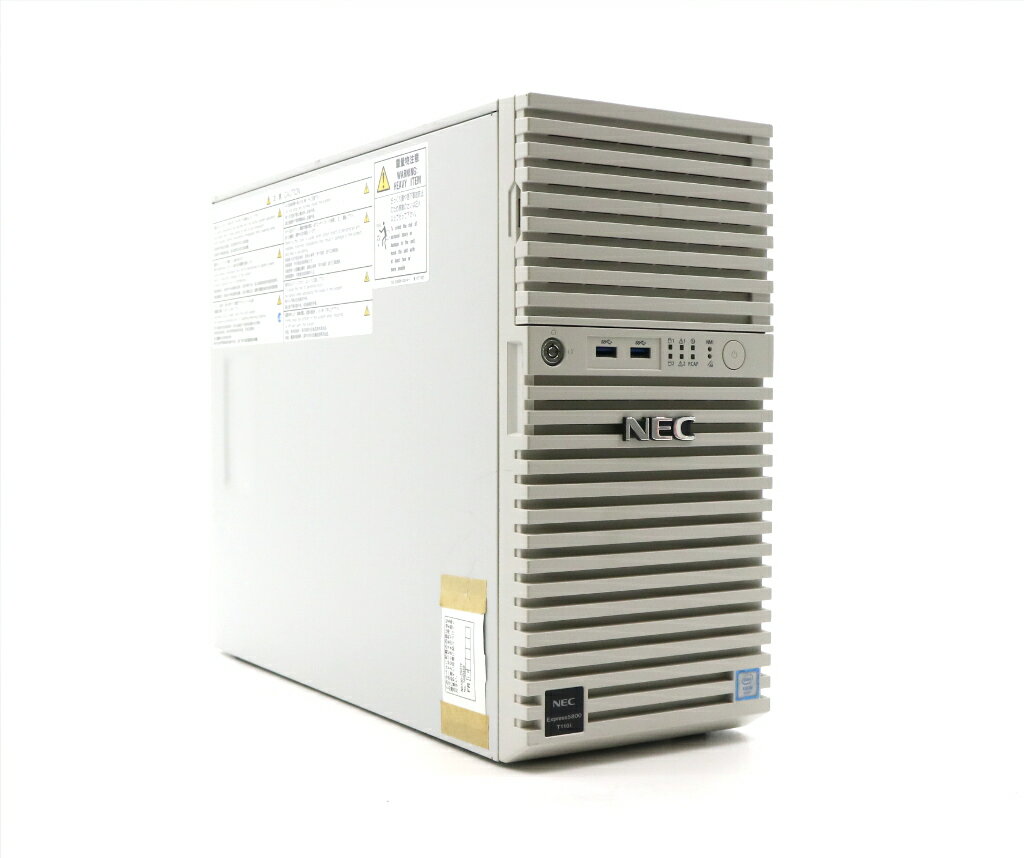 NEC Express5800/T110i Xeon E3-1220 v6 3GHz 4GB 500GBx2台(SATA3.5インチ/RAID1構成) DVD-ROM 【中古】【20240417】