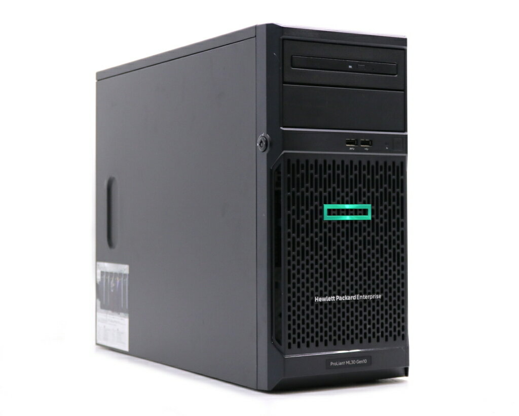 商品情報 No.54c233025メーカーhp商品名 型番・型名ProLiant ML30 Gen10※P06762-B21仕様■基本スペック　・CPU：Xeon E-2124 3.3GHz(4コア4スレッドCPU)　・メモリ：8192MB(8GBx1枚構成)　・ストレージ：600GBx3台(SAS2.5インチ/12Gbps/RAID5)　・RAID：SmartArray E208i-p SR Gen10(SAS12Gbps対応)　・VGA：オンボード　・DRIVE：DVD-ROM　・AC：2基実装　・COA：Svr 16 Std状態・動作状況■動作：中古動作品外観■汚れ　・外装汚れ若干有り。■シール痕　・若干あり。■傷　・外装に使用に差し支えない擦り傷がございます。■その他　・中古品のため使用に差し支えない傷、汚れがある場合がございます。　・本体内外装は清掃しておりますが、多少の汚れが残っている可能性がございます。附属品■付属品　・なし対応情報　・500W電源2基搭載備考　・OSライセンスシール貼付されておりますがOS欠品の為簡易OSにて動作確認済み、OSは付属いたしておりませんご注意　・本商品は店頭等でも販売している為、稀に在庫切れの場合があります。　・その場合、代替品をご提案させていただきます。