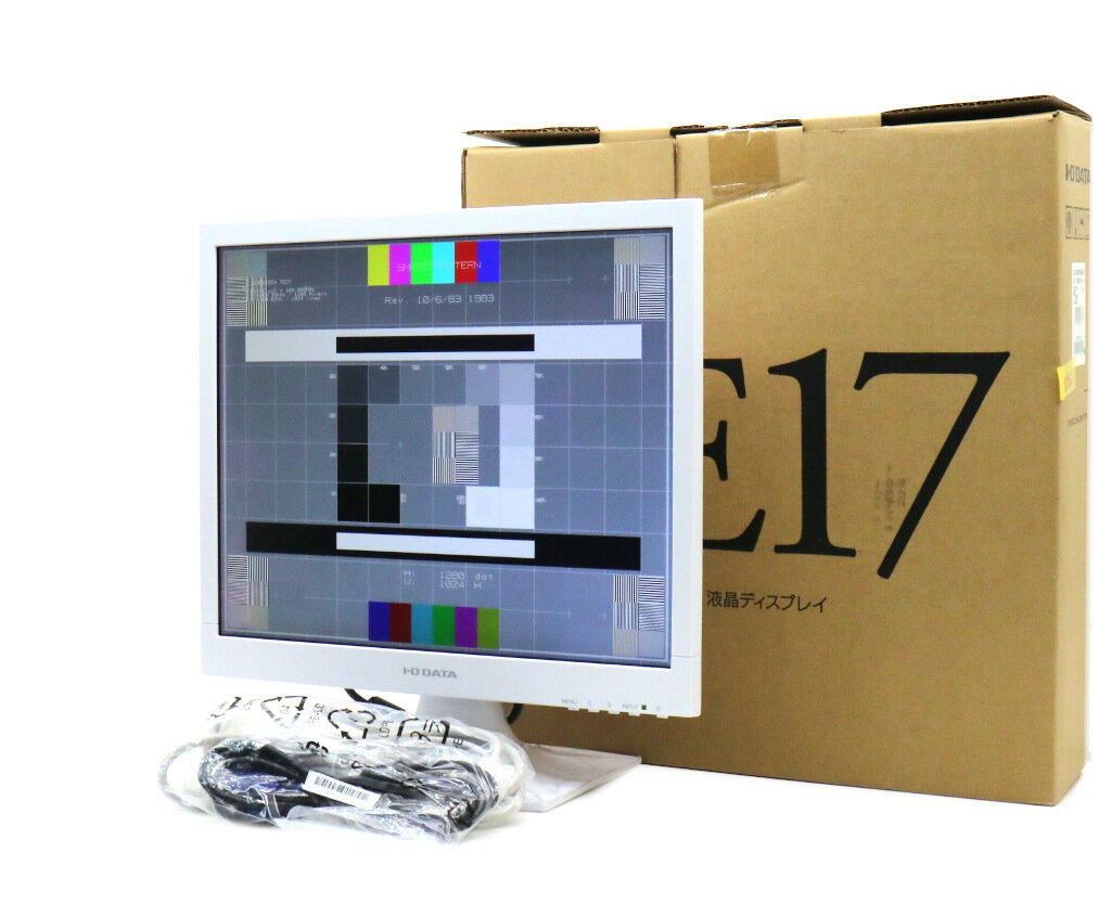 【美品】IO DATA LCD-AD173SEW-P 17インチ非光沢パネル DVI-D/アナログRGB入力 外箱あり PC-8801/PC-9801/PC-9821対応 【中古】【20240305】