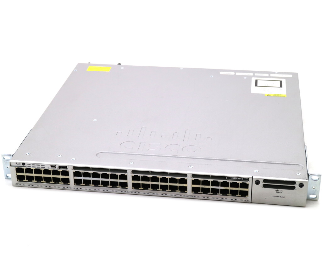 Cisco Catalyst WS-C3850-48T-E V07 48ポート1000BASE-T CAT3K_CAA-UNIVERSALK9-M Ver.03.06.06E IPSERVICESライセンス 設定初期化済 【中古】【20240517】