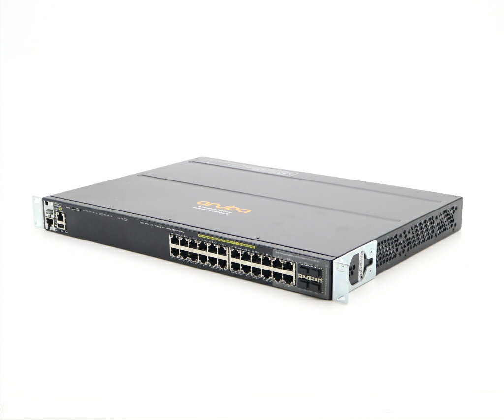 aruba 2920-24G-PoEP 24ポート1000BASE-T(うち4ポートSFP共用)搭載 IEEE802.3at PoE+給電対応 L3スイッチ 575W電源搭載 J9733A増設 【中古】【20240423】