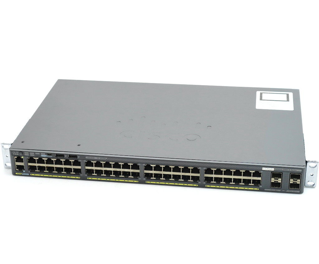 Cisco Catalyst WS-C2960X-48TS-L V03 48ポート1000BASE-T 4ポートSFPスロット C2960X-UNIVERSALK9-M Ver.15.0(2a)EX5 LANBASEライセンス 【中古】【20240517】