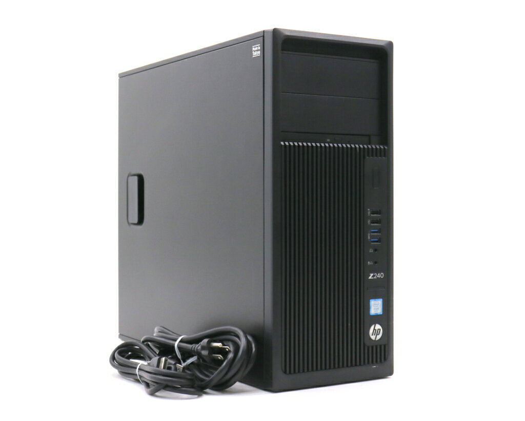 hp Z240 Tower Xeon E3-1225 v6 3.3GHz 32GB 512GB(Z Turbo Drive G2)+2TB(HDD) Quadro P2000 DVD-ROM Windows10 Pro for Workstations 【中古】【20240514】