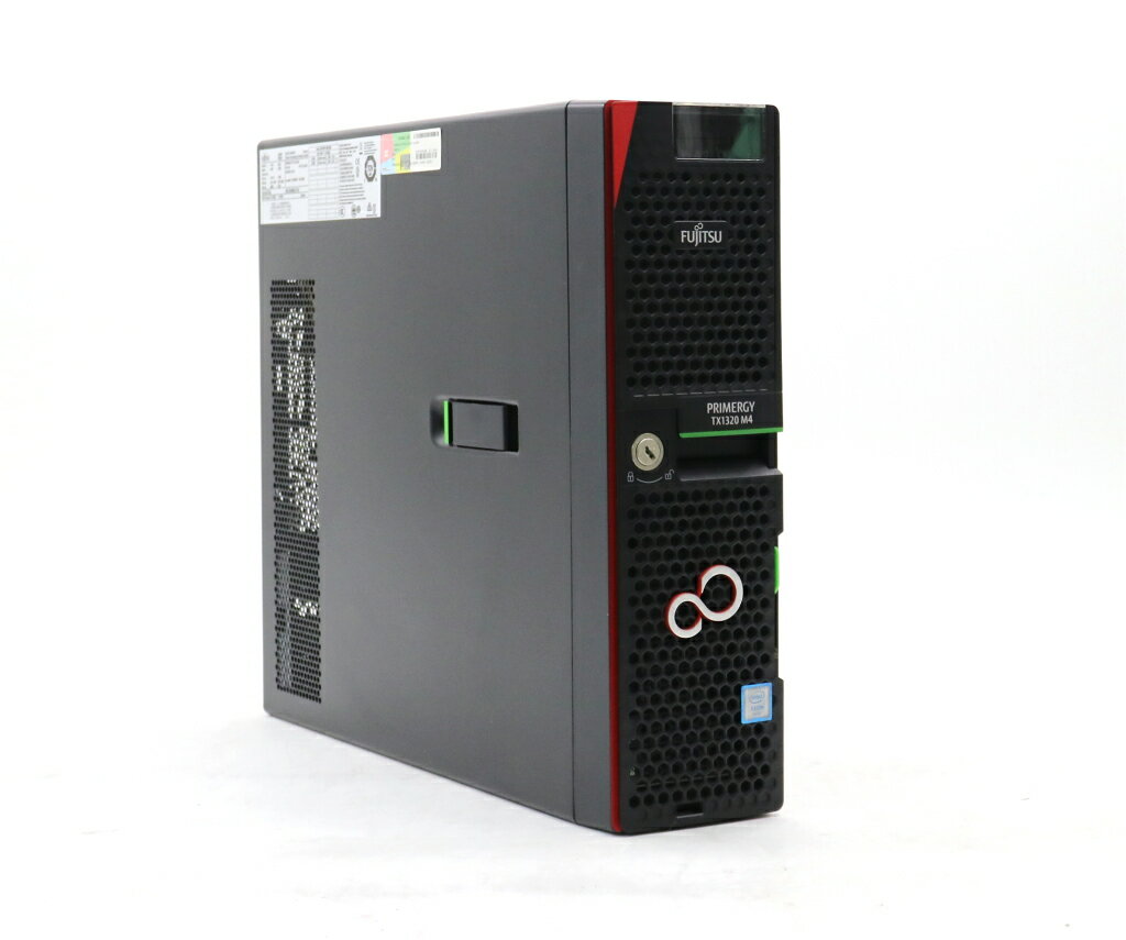 富士通 PRIMERGY TX1320 M4 Xeon E-2124 3.3GHz 8GB 600GBx2台(SAS2.5インチ/12Gbps/RAID1構成) DVD-ROM PRAID CP400i 【中古】【20240509】