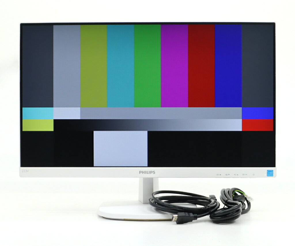【並品】PHILIPS 223V7Q 21.5インチ非光沢IPSパネル フルHD 1920x1080ドット HDMI/アナログRGB入力 【中古】【20250318】