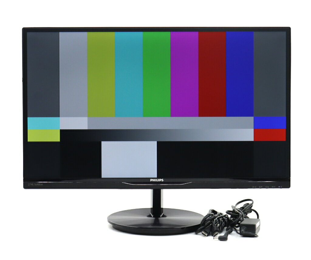 【良品】PHILIPS 274E5E 27インチ非光沢AH-IPSパネル フルHD 1920x1080ドット HDMI/DVI-D/アナログRGB入力 【中古】【20250418】