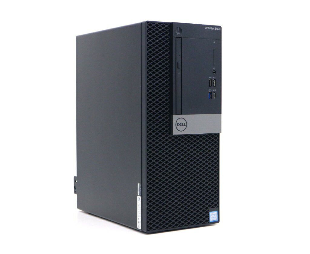 DELL OptiPlex 5070 Tower Core i5-9500 3GHz 16GB 512GB(NVMe SSD)+1TB(HDD) DisplayPort x2出力 DVD-ROM Windows11 Pro 64bit 【中古】【20250715】