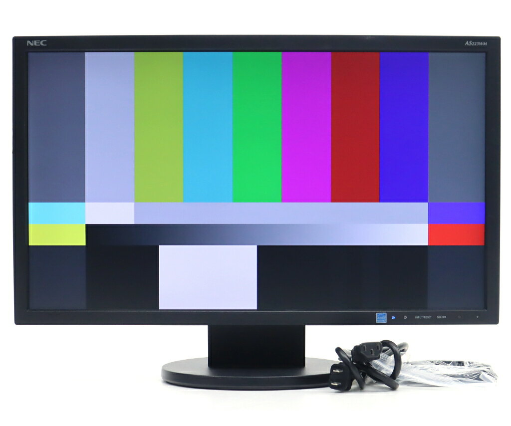 【並品】NEC LCD-AS223WM-B5 21.5インチ非光沢TNパネル フルHD 1920x1080ドット HDMI/DVI-D/アナログRGB入力 【中古】【20250708】