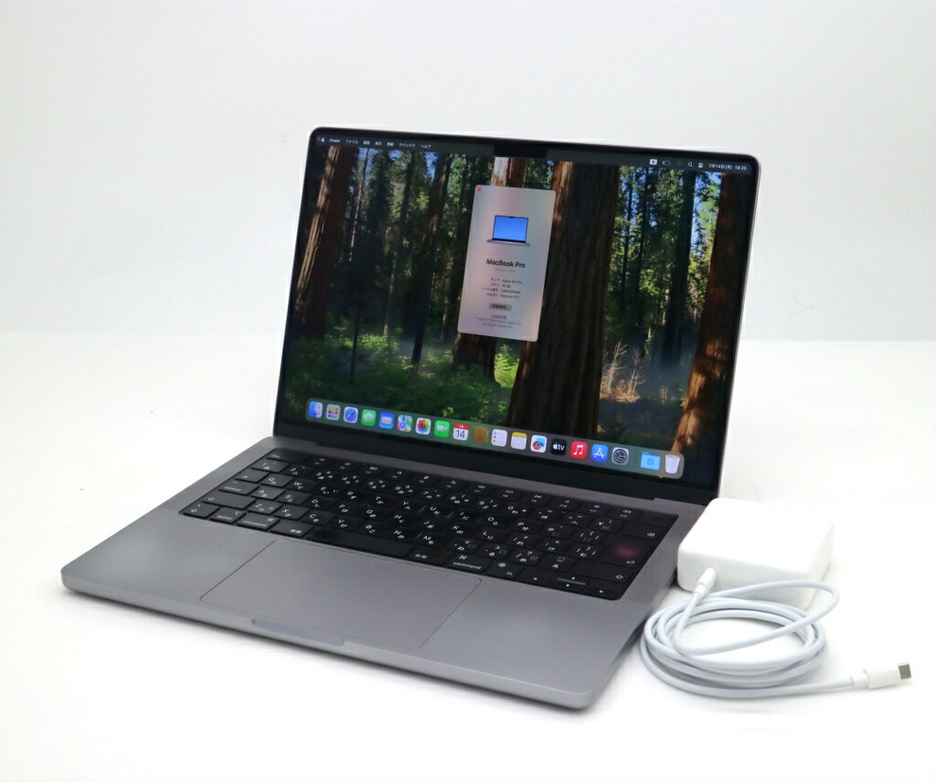 Apple MacBook Pro 14インチ M1 Pro 2021 スペースグレイ Apple M1 Pro 3.2GHz 16GB 512GB(Apple SSD) 14.2インチ(3024x1964) Sequoia 【中古】【20250724】