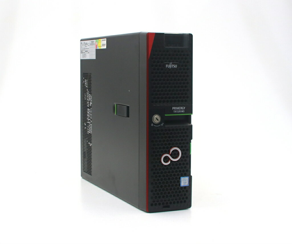 富士通 PRIMERGY TX1320 M3 Xeon E3-1220 v6 3GHz 8GB 600GBx3台(SAS2.5インチ/12Gbps/RAID5構成) DVD-ROM PRAID EP400i 【中古】【20250924】