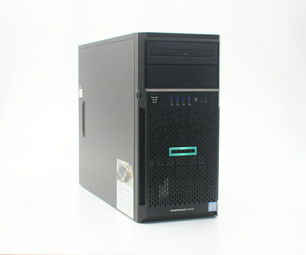 hp ProLiant ML30 Gen9 Xeon E3-1220 v6 3GHz 8GB 600GBx3台(SAS2.5インチ/12Gbps/RAID5構成) DVD-ROM ..