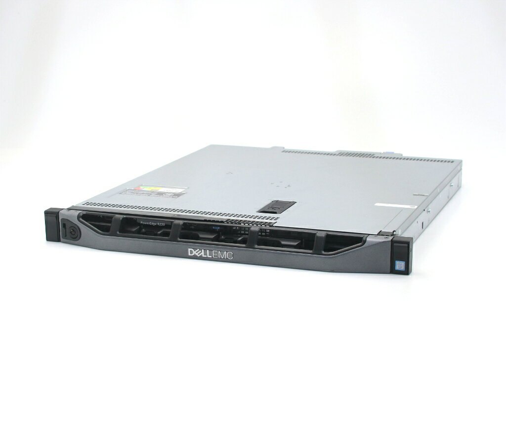 DELL PowerEdge R230 Xeon E3-1220 v6 3GHz 16GB 600GBx3台(SAS2.5インチ/12Gbps/RAID5構成) DVD-ROM PERC H730 【中古】【20250930】