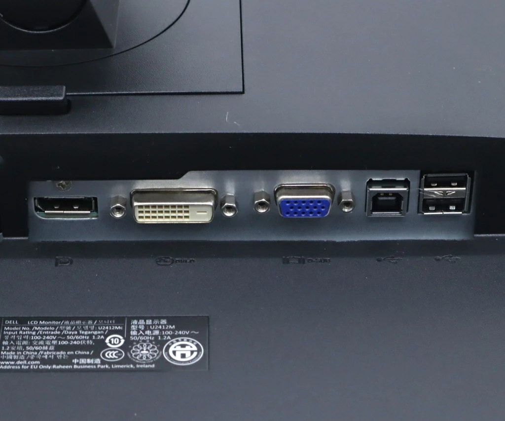【並品】DELL U2412M 24インチ非光沢IPSパネル WUXGA 1920x1200ドット DisplayPort/DVI-D/アナログRGB入力 【中古】【20250807】