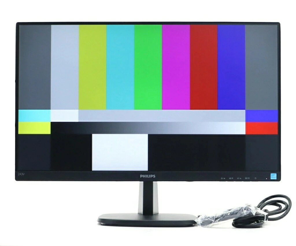 【並品】PHILIPS 243V7Q 23.8インチ非光沢IPSパネル フルHD 1920x1080ドット HDMI/DVI-D/アナログRGB入力 【中古】【20250807】