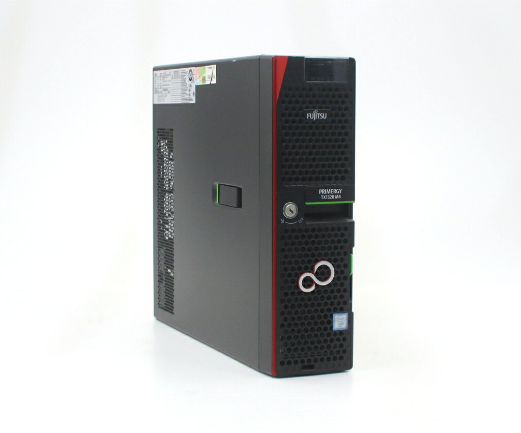 富士通 PRIMERGY TX1320 M4 Xeon E-2224 3.4GHz 64GB 1.2TBx2台(SAS2.5インチ/12Gbps/RAID1構成) DVD-ROM PRAID EP400i 【中古】【20251120】