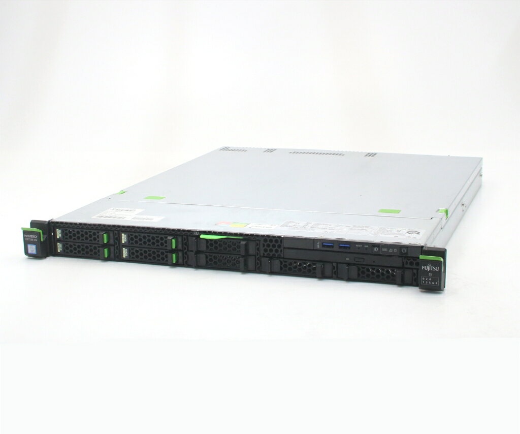 富士通 PRIMERGY RX1330 M4 Xeon E-2174G 3.8GHz 8GB 300GBx4台(SAS2.5インチ/12Gbps/RAID5構成) DVD-R..