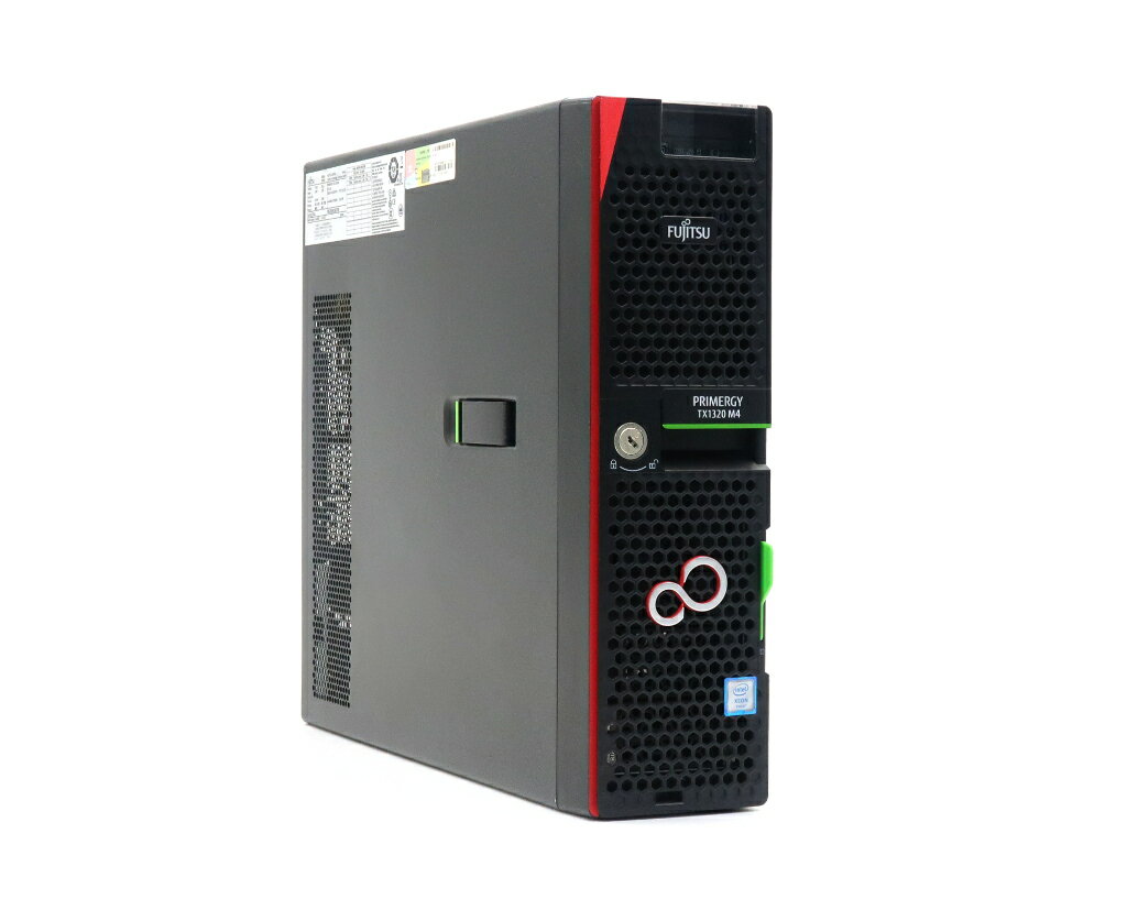 富士通 PRIMERGY TX1320 M4 Xeon E-2124 3.3GHz 16GB 1.2TBx2台(SAS2.5インチ/12Gbps/RAID1構成) DVD-ROM PRAID EP400i 【中古】【20251223】