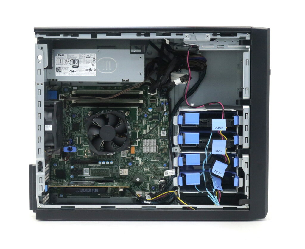 DELL PowerEdge T150 Xeon E-2314 2.8GHz 16GB 600GBx2台(SAS2.5インチ/12Gbps/RAID1構成) DVD+-RW PERC H355 小難 【中古】【20260210】