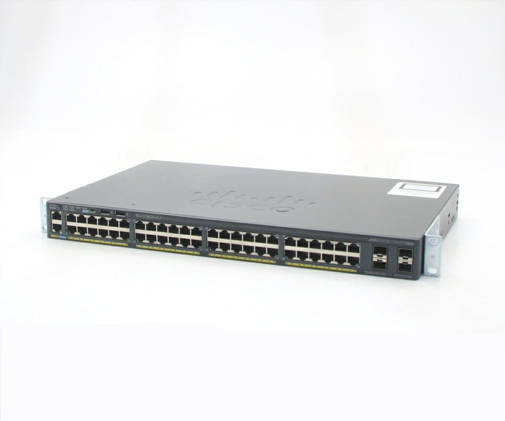 CISCO Catalyst WS-C2960X-48TS-L V03 48ポート1000BASE-T 4ポートSFPスロット C2960X-UNIVERSALK9-M Ver.15.2(7)E10 設定初期化済 【中古】【20260203】