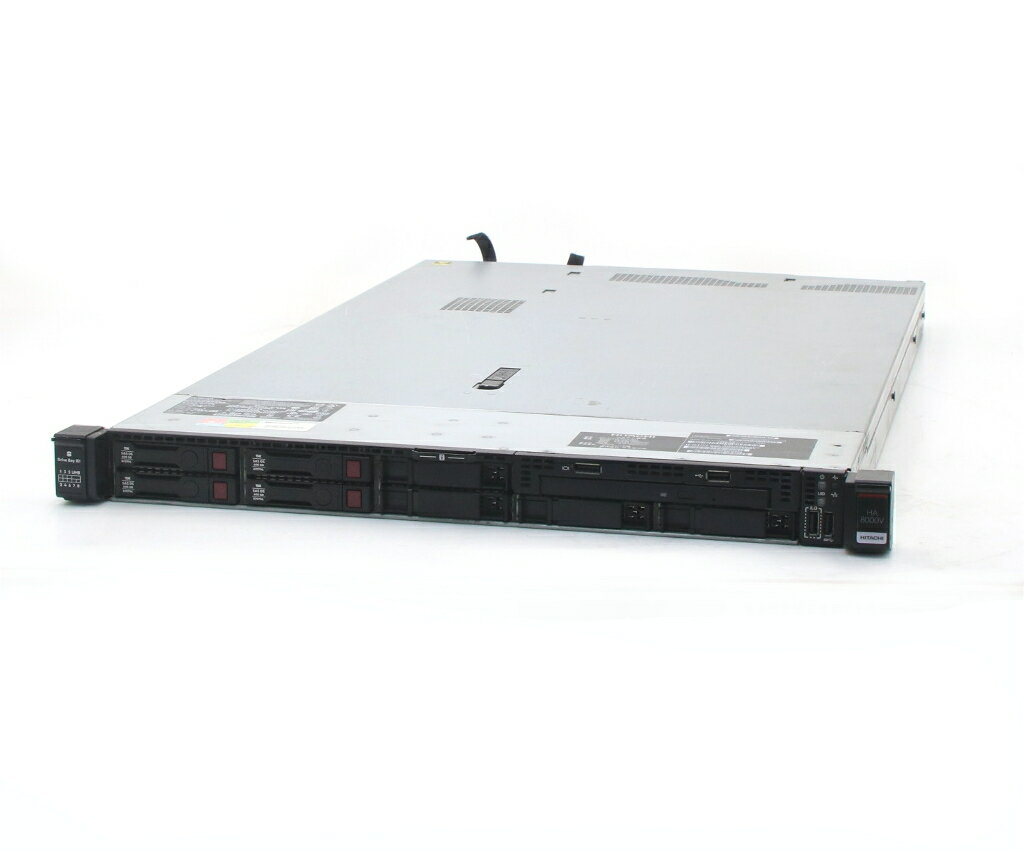 HITACHI HA8000V(hp ProLiant DL360 Gen10 OEM) Xeon Silver 4214 2.2GHz 16GB 600GBx4台(SAS2.5インチ/12Gbps/RAID6) P408i-a SR Gen10 【中古】【20260311】