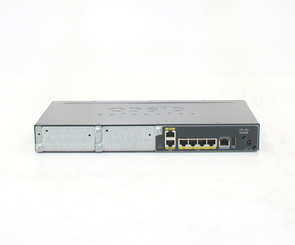 Cisco C841M-4X-JSEC/K9 V01 WAN 2ポート1000BASE-T LAN 4ポート1000BASE-T C800M-UNIVERSALK9-M Ver.15.5(3)M5 advsecurityライセンス 【中古】【20260225】 2