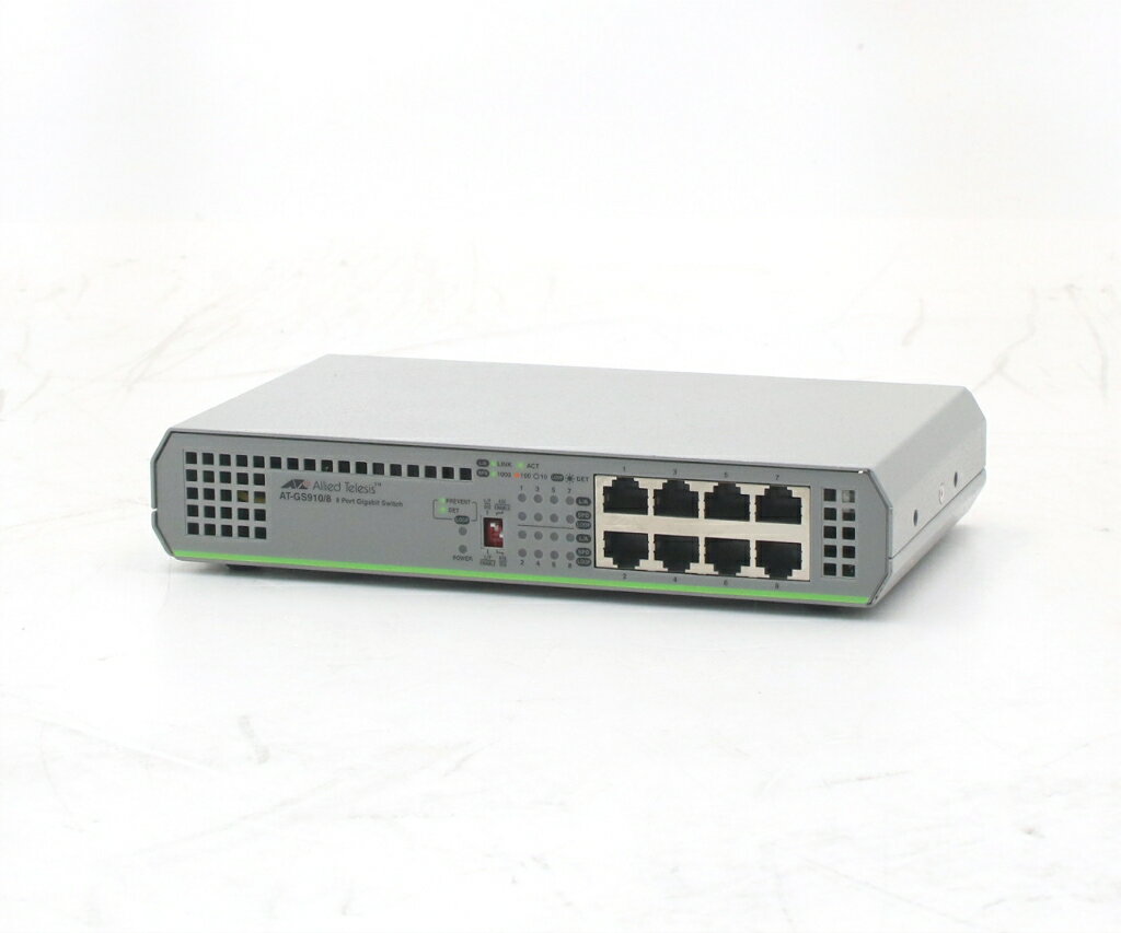 樂天商城 - Allied Telesis AT-GS910/8 8ポート1000BASE-T対応 簡易動作確認済 【中古】【20260422】