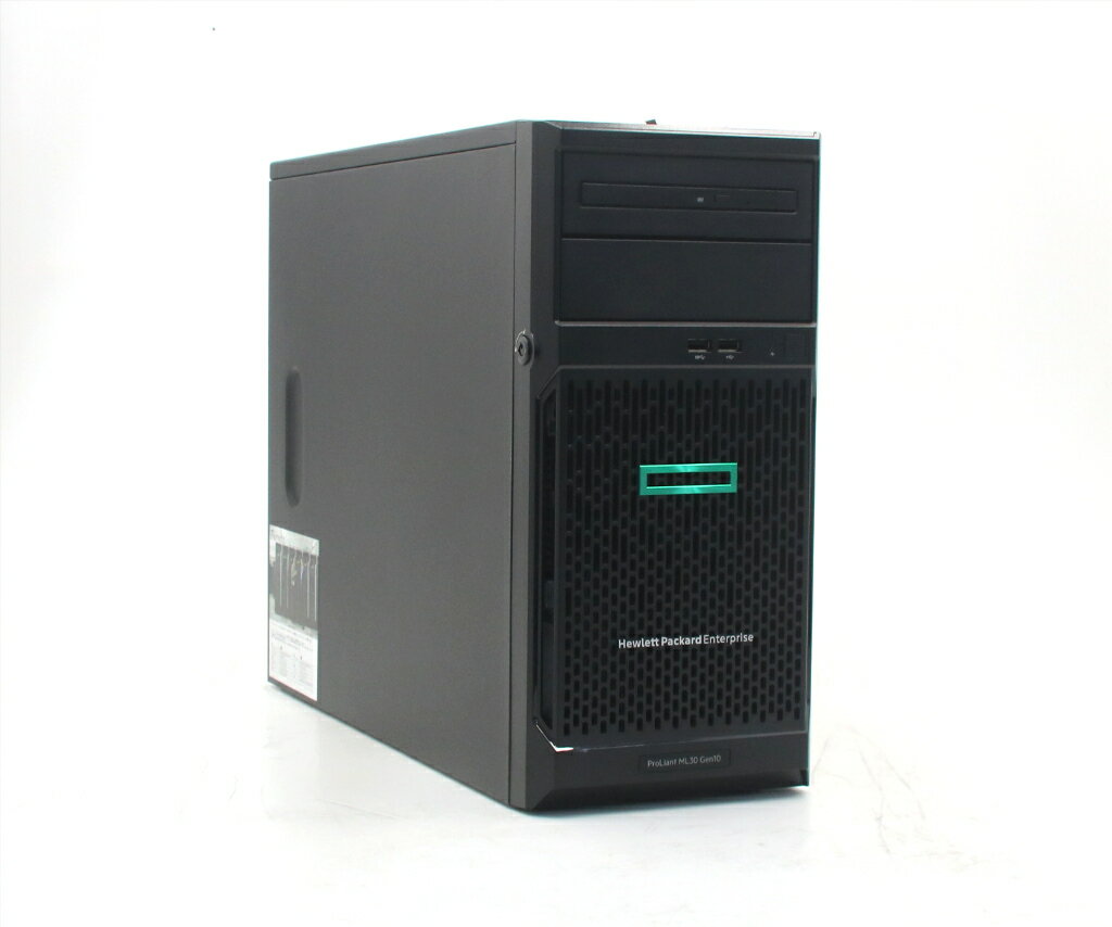Hewlett Packard - hp ProLiant ML30 Gen10 Xeon E-2224 3.4GHz 16GB 1.8TBx2台(SAS2.5インチ/12Gbps/RAID1構成) DVD-ROM AC*2 SmartArray E208i-p SR Gen10 【中古】【20260422】