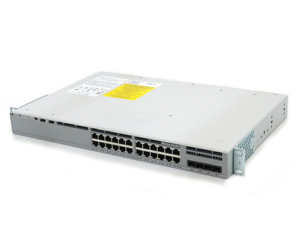 Cisco Catalyst C9200L-24T-4G-E V01 24ポート1000BASE-T 4ポートSFPスロット CAT9K_LITE_IOSXE Ver.16.12.4 network-essentialsライセンス 【中古】【20260431】