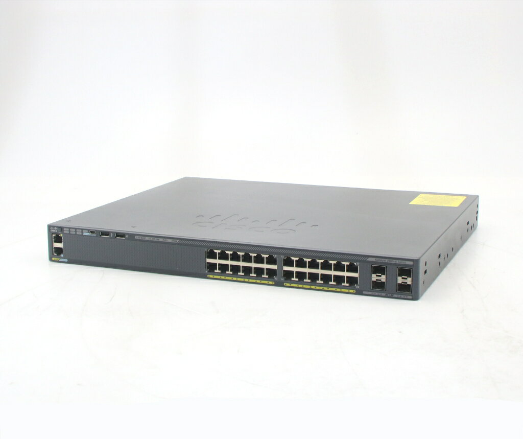 樂天商城 - Cisco Catalyst WS-C2960X-24PS-L V04 PoE+対応24ポートGbE 4ポートSFPスロット スタックモジュール(C2960x-stack)増設 LANBASEライセンス 【中古】【20260422】