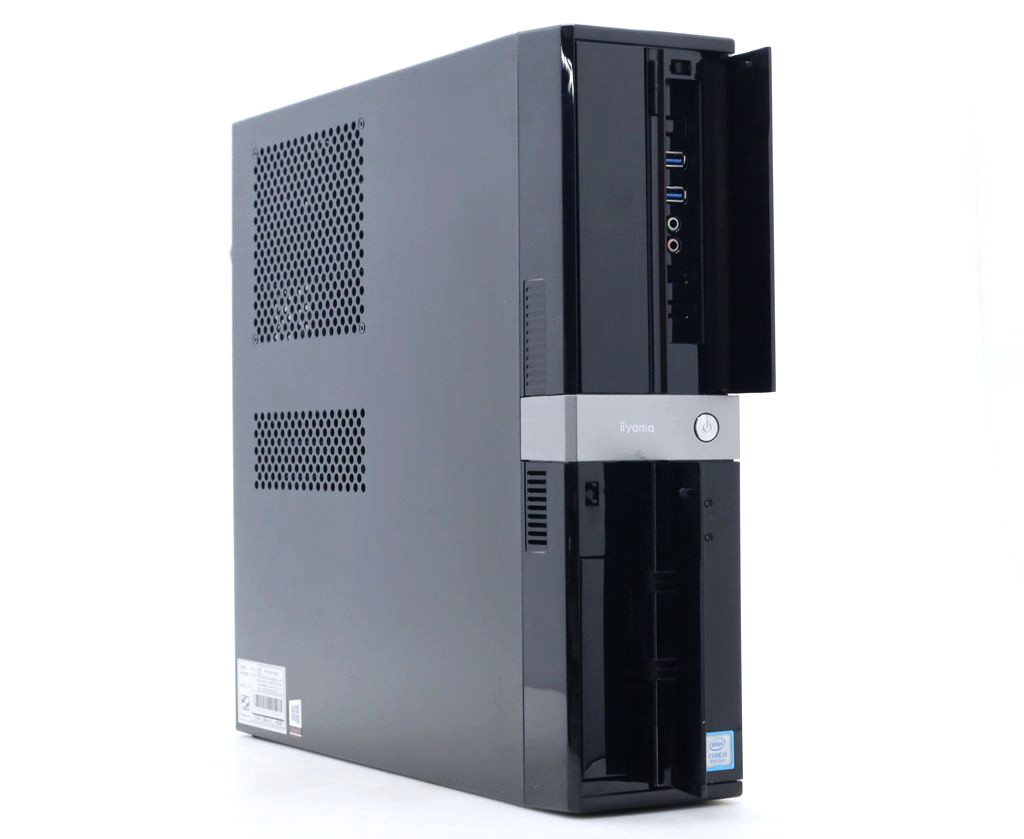 二手台式电脑 - iiyama スリムPC Core i3-8100 3.6GHz 8GB 250GB(SSD)+1TB(HDD) DisplayPort/DVI-D出力 DVD+-RW Windows11 Home 64bit 【中古】【20260410】