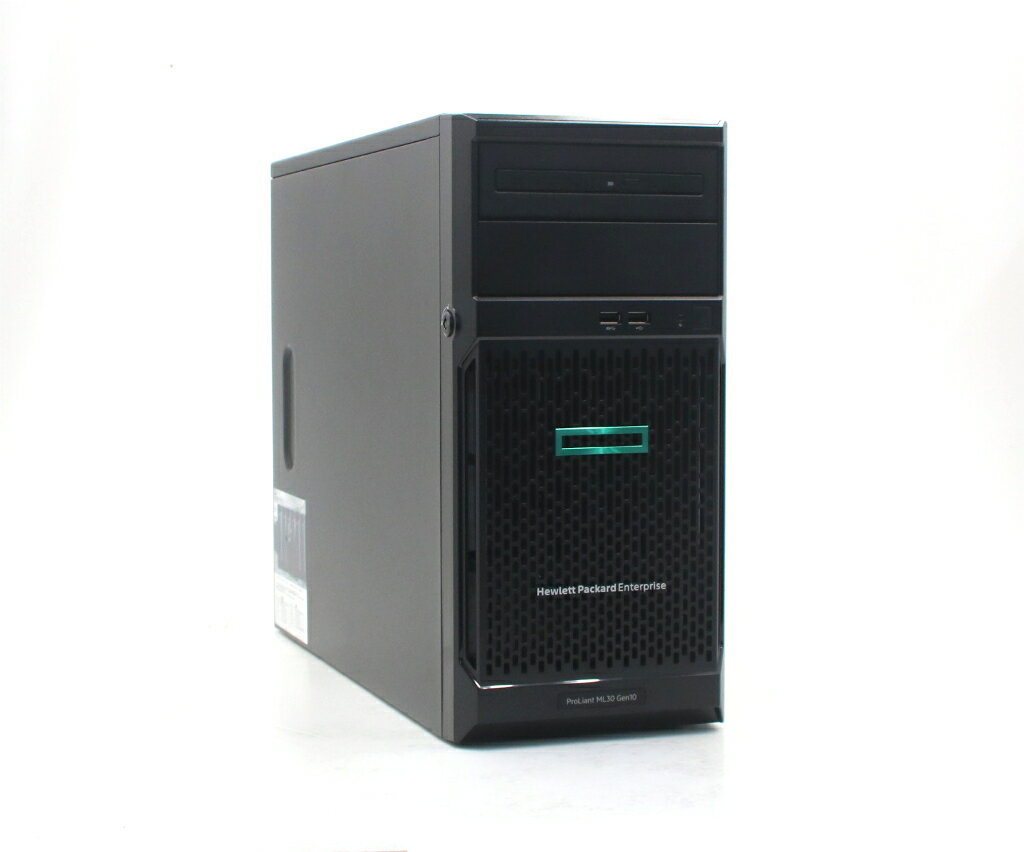 Hewlett Packard - hp ProLiant ML30 Gen10 Pentium Gold G5400 3.7GHz 16GB 1TBx2台(SATA3.5インチ/RAID1構成) DVD+-RW SmartArray E208i-p SR Gen10 【中古】【20260407】