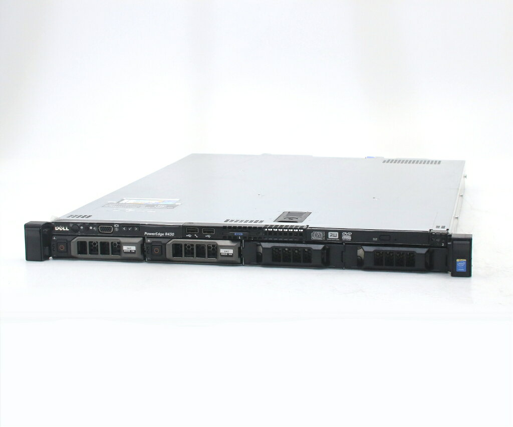 Workstations - DELL PowerEdge R430 Xeon E5-2630L v3 1.8GHz(16スレッドCPUx2基) 16GB 300GBx2台(SAS2.5インチ/RAID1) DVD+-RW AC*2 PERC H730 mini 【中古】【20260514】