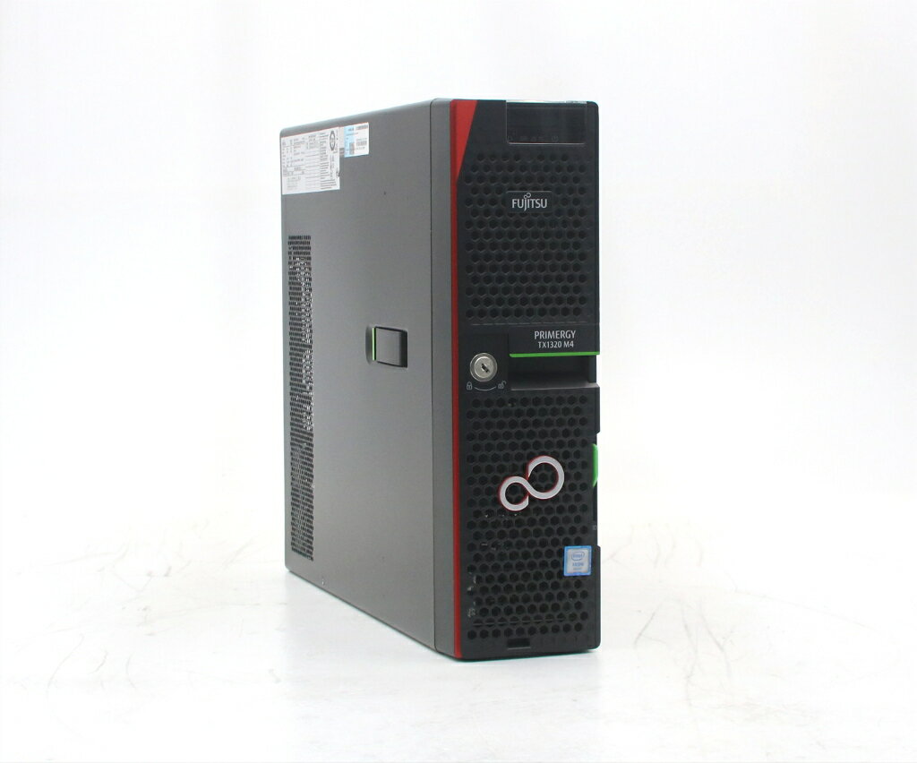 FUJITSU - 富士通 PRIMERGY TX1320 M4 Xeon E-2224 3.4GHz 16GB 600GBx2台(SAS2.5インチ/12Gbps/RAID1構成) DVD-ROM PRAID EP400i 【中古】【20260509】