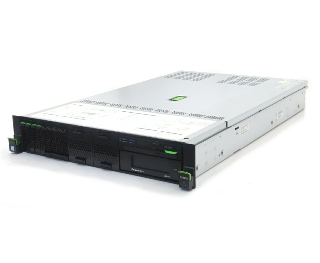 FUJITSU - 富士通 PRIMERGY RX2520 M4 Xeon Silver 4112 2.6GHz 32GB 300GBx2台(SAS2.5インチ/12Gbps/RAID1構成) DVD-ROM AC*2 PRAID EP400i 【中古】【20260513】