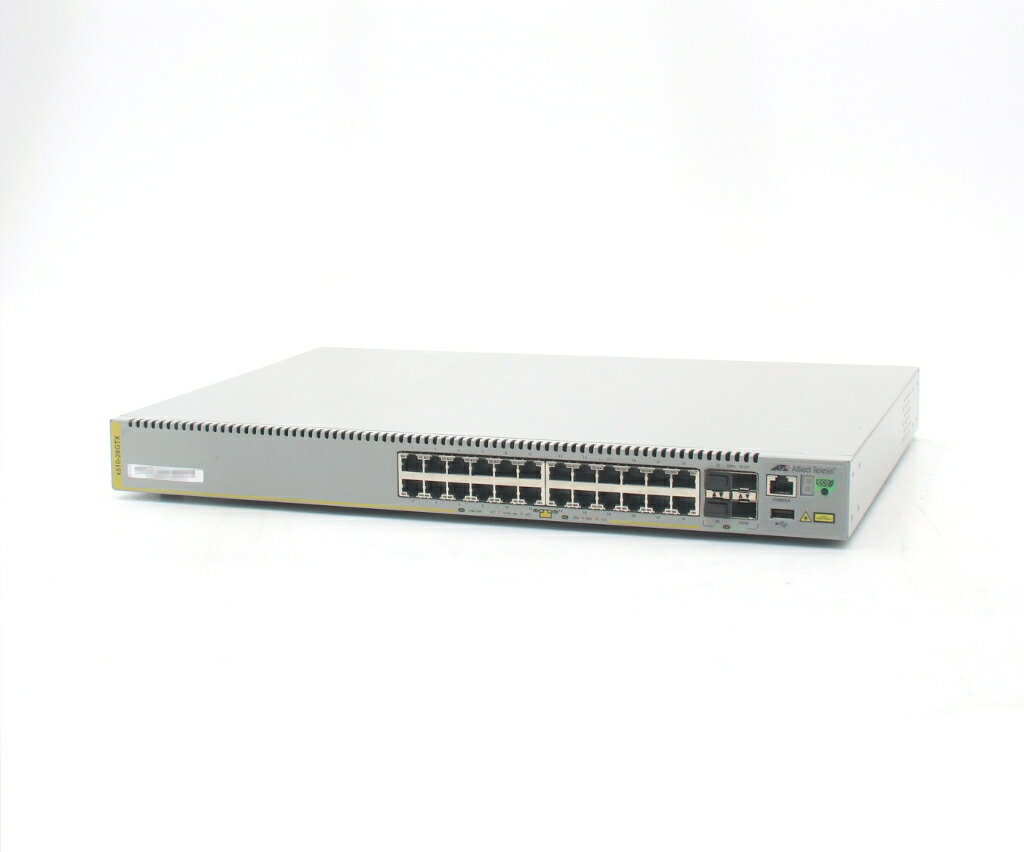Rakuten - Allied Telesis AT-x510-28GTX 24ポート1000BASE-T 4ポート10GbE SFP+スロット搭載L3スイッチ x510-5.5.1-2.8.rel 冗長電源 【中古】【20260528】