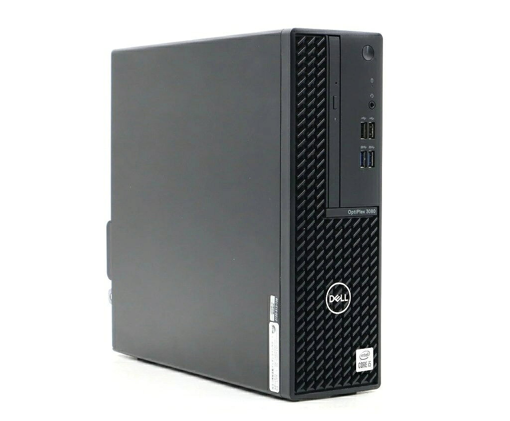 商品情報 No.542269275メーカーDELL商品名 型番・型名OptiPlex 3080 SFF仕様■基本スペック　・CPU：Core i5-10505 3.2GHz(6コア12スレッド)　・メモリ：8GB(8GBx1枚)　・ストレージ：512GB(NVMeSSD)　・VGA：オンボード(HDMI/DisplayPort/アナログRGB出力)　・DRIVE：DVD+-RW　・OS：Windows11 Pro 64bit状態・動作状況■動作：中古動作品外観■汚れ　・外装汚れ若干有り。■シール痕　・若干あり。■傷　・外装に使用に差し支えない擦り傷がございます。■その他　・中古品のため使用に差し支えない傷、汚れがある場合がございます。　・本体内外装は清掃しておりますが、多少の汚れが残っている可能性がございます。　・筐体に若干のキズあり附属品■付属品　・なし対応情報-備考　※一部ゴム足等動作に支障のない部材が欠品している場合があります　※電源スイッチLED劣化のためランプが暗い、または点灯しない場合があります　・SSD健康度約55%※　※記載の各種健康度はあくまで参考値です。健康度は保証対象外となります。ご注意　・本商品は店頭等でも販売している為、稀に在庫切れの場合があります。　・その場合、代替品をご提案させていただきます。