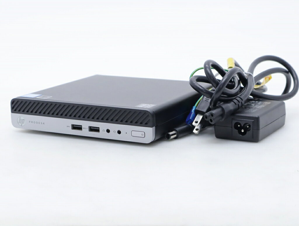 商品情報 No.552262083メーカーhp商品名 型番・型名ProDesk 400 G4 DM※2ZZ91AV仕様■基本スペック　・CPU：Core i5-8500T 2.1GHz(6コア6スレッド)　・メモリ：8GB(8GBx1枚)　・ストレージ：256GB(新品NVMeSSD)　・VGA：オンボード(DisplayPort/アナログRGB出力)　・DRIVE：なし　・その他機能：無線LAN(802.11ax)、Bluetooth　・OS：Windows11 Pro 64bit状態・動作状況■動作：中古動作品外観■汚れ　・外装汚れ若干有り。■シール痕　・若干あり。■傷　・外装に使用に差し支えない擦り傷がございます。■その他　・中古品のため使用に差し支えない傷、汚れがある場合がございます。　・本体内外装は清掃しておりますが、多少の汚れが残っている可能性がございます。　・筐体に若干のキズあり附属品■付属品　・ACアダプター■特記欠品　・アンテナ欠損対応情報-備考　※一部ゴム足等動作に支障のない部材が欠品している場合があります　※電源スイッチLED劣化のためランプが暗い、または点灯しない場合がありますご注意　・本商品は店頭等でも販売している為、稀に在庫切れの場合があります。　・その場合、代替品をご提案させていただきます。