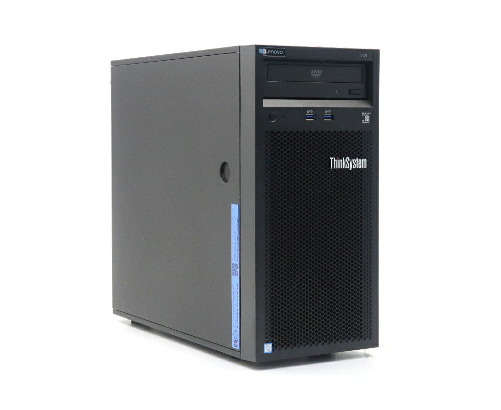 Lenovo ThinkSystem ST50 Xeon E-2174G 3.8GHz 8GB 1TBx2台(SATA3.5インチ/RAID1構成) DVD-ROM 
