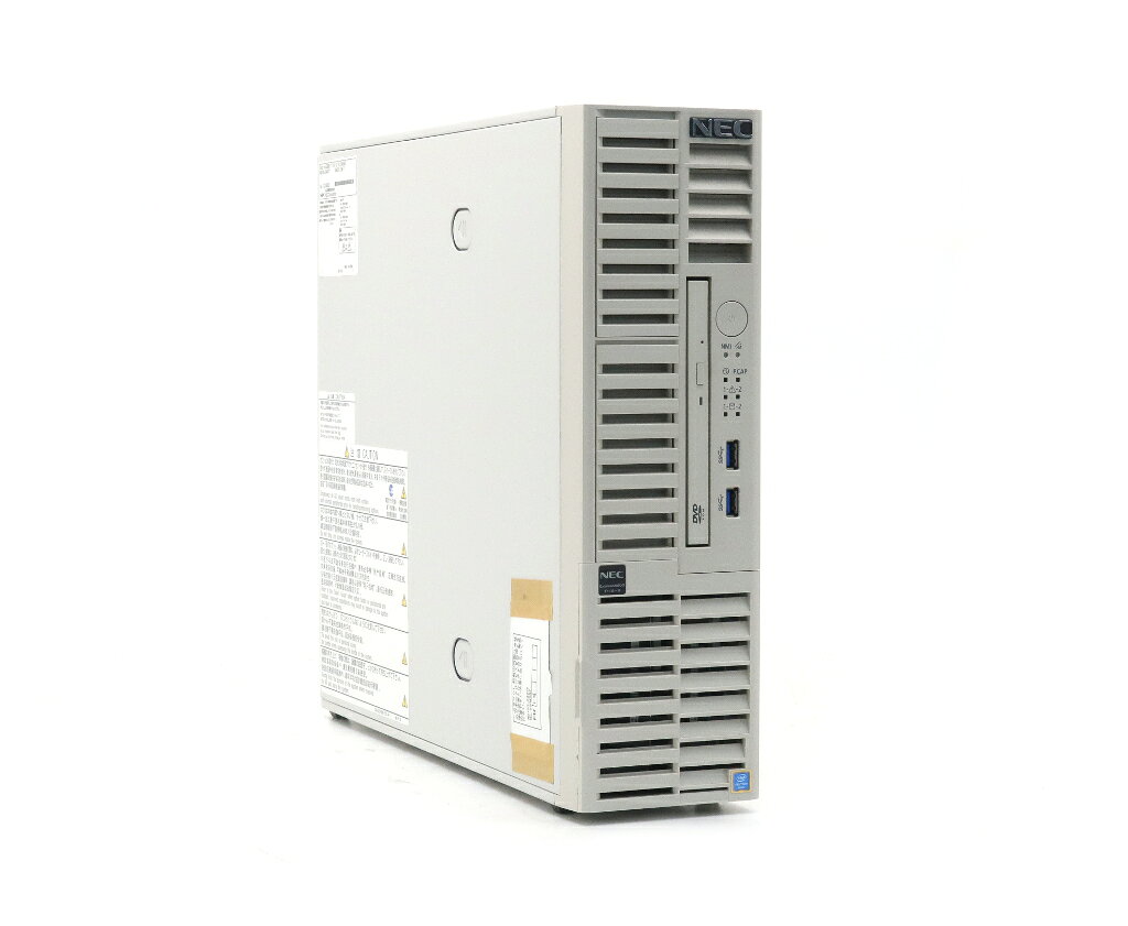 商品情報 No.546265740メーカーNEC商品名 型番・型名Express5800/T110i-S※N8100-2497Y仕様■基本スペック　・CPU：Pentium G4560 3.5GHz(2コア4スレッド)　・メモリ：16GB(8GBx2枚)　・ストレージ：500GBx2台(SATA3.5インチ/RAID1構成)　・RAID：MegaRAID 9362-8i 1GB(SAS12G対応)　・VGA：オンボード　・DRIVE：DVD-ROM　・COA：Svr 16 Std　・OS：なし(※別途OSインストールが必要となります)状態・動作状況■動作：中古動作品外観■汚れ　・外装汚れ若干有り。■シール痕　・若干あり。■傷　・外装に使用に差し支えない擦り傷がございます。■その他　・中古品のため使用に差し支えない傷、汚れがある場合がございます。　・本体内外装は清掃しておりますが、多少の汚れが残っている可能性がございます。附属品■付属品　・なし対応情報-備考　・OSライセンスシール貼付されておりますがOS欠品の為簡易OSにて動作確認後HDD消去済み、OSは付属いたしておりませんご注意　・本商品は店頭等でも販売している為、稀に在庫切れの場合があります。　・その場合、代替品をご提案させていただきます。