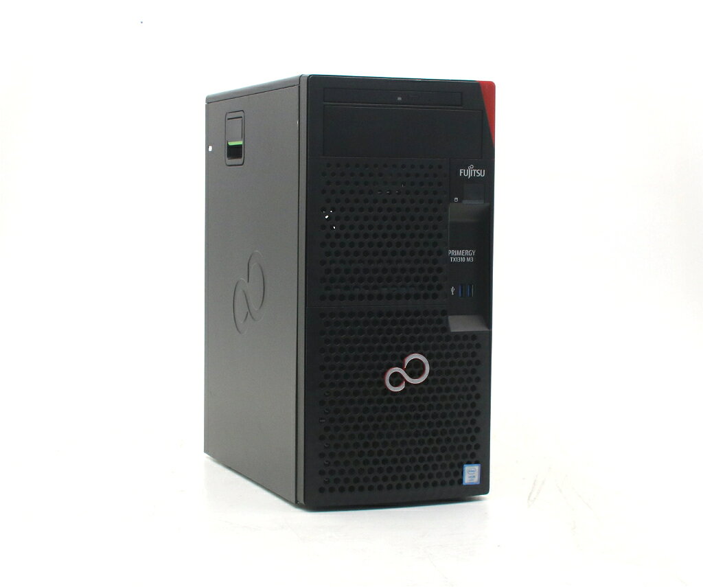 富士通 PRIMERGY TX1310 M3 Xeon E3-1225 v6 3.3GHz 16GB 500GBx2台(SATA3.5インチ/RAID1構成) DVD-ROM 【中古】【20…
