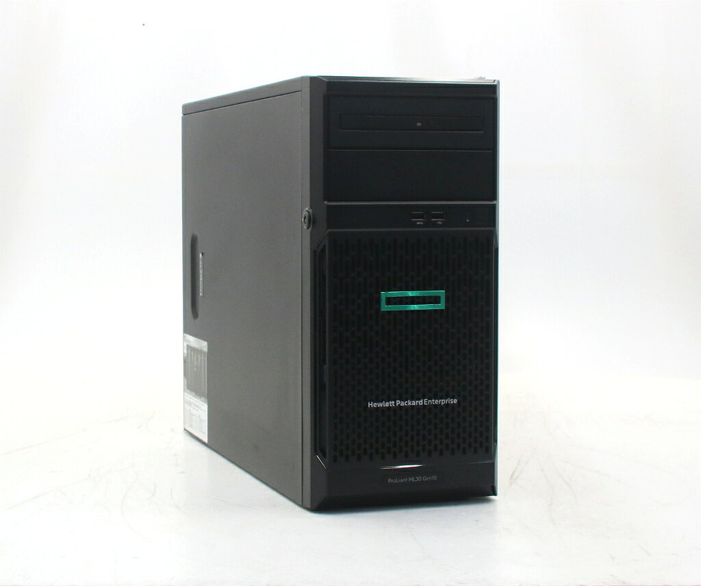 商品情報 No.554265203メーカーhp商品名 型番・型名ProLiant ML30 Gen10※P16930-291仕様■基本スペック　・CPU：Xeon E-2224 3.4GHz(4コア4スレッド)　・メモリ：16GB(16GBx1枚)　・ストレージ：300GBx4台(SAS2.5インチ/12Gbps/RAID6構成)　・RAID：SmartArray P408i-p SR Gen10(SAS12Gbps対応)　・VGA：オンボード　・DRIVE：DVD-ROM　・COA：Svr 2019 Std　・OS：なし(※別途OSインストールが必要となります)状態・動作状況■動作：中古動作品外観■汚れ　・外装汚れ若干有り。■シール痕　・若干あり。■傷　・外装に使用に差し支えない擦り傷がございます。■その他　・中古品のため使用に差し支えない傷、汚れがある場合がございます。　・本体内外装は清掃しておりますが、多少の汚れが残っている可能性がございます。　・筐体に若干のキズあり附属品■付属品　・なし対応情報-備考　・500W電源1基搭載　・OSライセンスシール貼付されておりますがOS欠品の為簡易OSにて動作確認後HDD消去済み、OSは付属いたしておりませんご注意　・本商品は店頭等でも販売している為、稀に在庫切れの場合があります。　・その場合、代替品をご提案させていただきます。